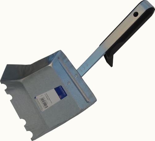 HAROMAC Kalksandstein Klebekelle 150 mm, verzinktes Stahlblech, Kunststoffgriff, Kübelschlaufe & Haken, Kleber auf Kalksandstein, Poren- und Gasbeton auftragen von HAROMAC