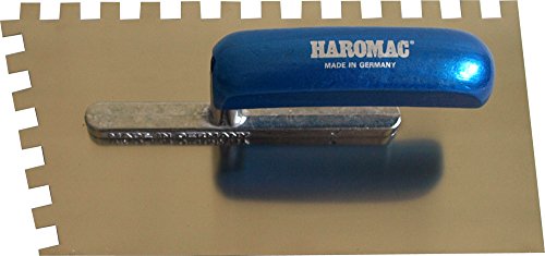 Haromac Glättekelle Clever 8 x 8 mm, gezahnt, rostfrei, 280 x 130 x 0.7 mm, 10516008 von HAROMAC