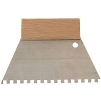 Kleberspachtel Länge 128 mm Breite 180 mm Zahnung 6x6 mm rostfreier Edelstahl Buchenholzgriff von HAROMAC