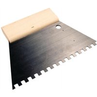 Kleberspachtel Länge 180 mm Breite 180 mm Zahnung 8x8 mm rostfreier Edelstahl C4 Buchenholzgriff von HAROMAC