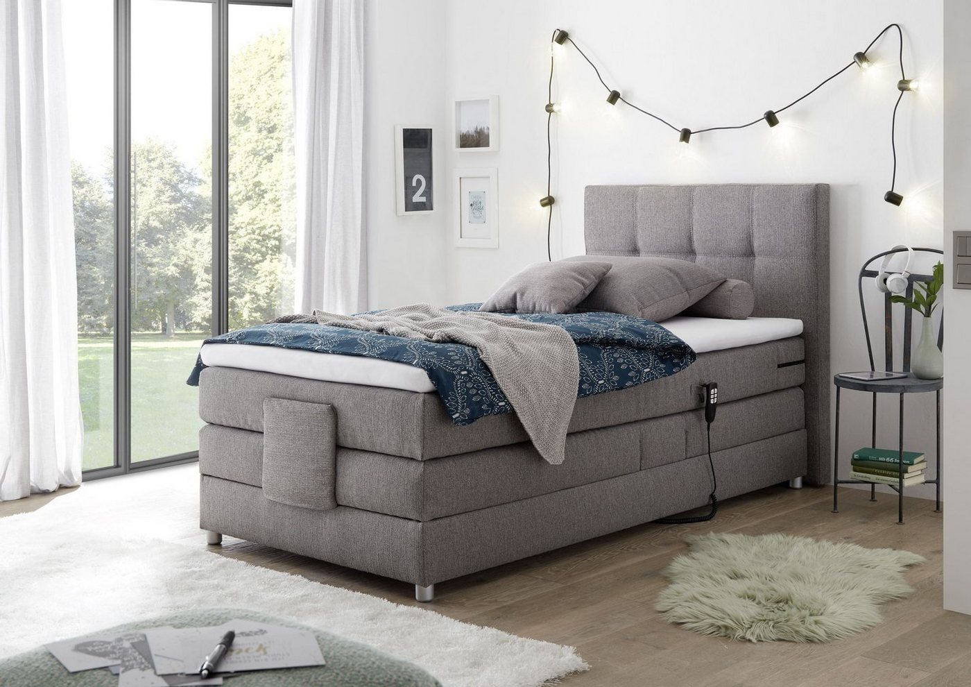 HARPER Boxspringbett Boxspringbett HARPER BORBA LF 100x200 cm Box-Spring-Bett Doppelbett von HARPER