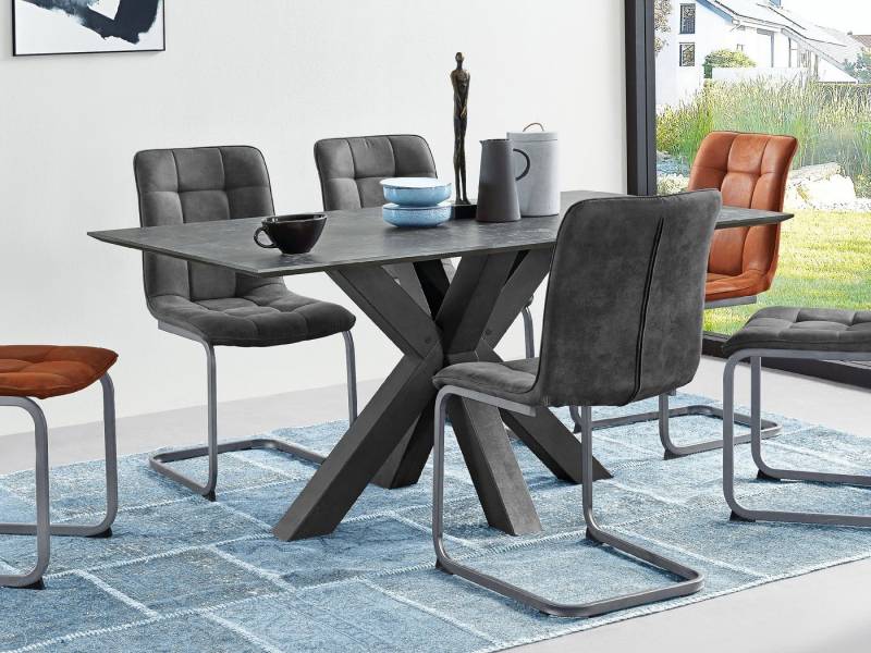 HARPER Esstisch Esstisch HARPER MIKKELI LBH 180x90x74 cm grau Esszimmertisch HARPER Esstisch Esstisch HARPER MIKKELI LBH 180x90x74 cm grau Esszimmertisch von HARPER