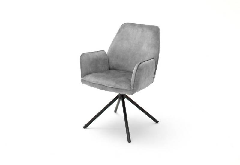 HARPER Esszimmerstuhl Armlehnstuhl HARPER MALMÖ BHT 60x86x62 cm grau von HARPER