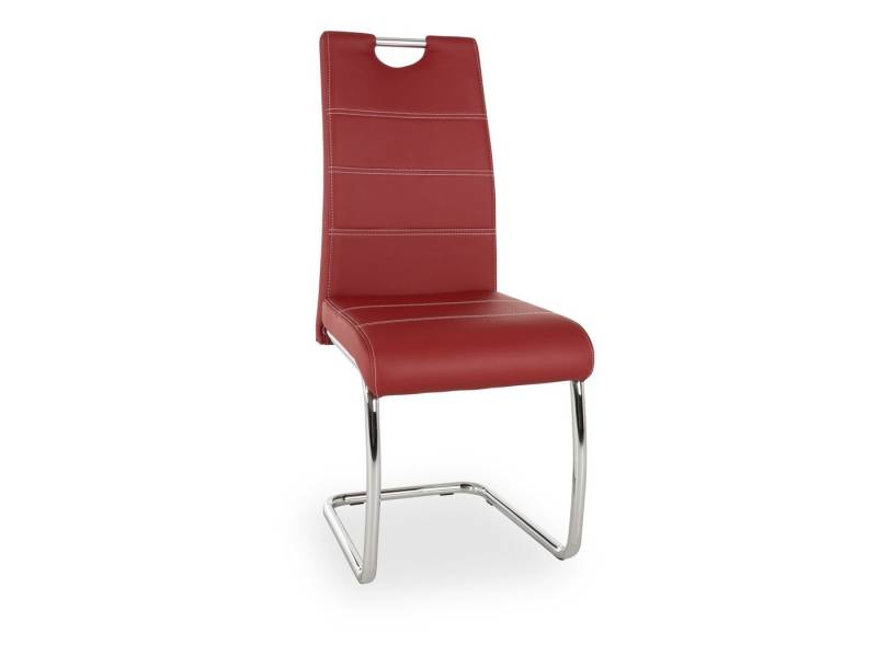 HARPER Esszimmerstuhl Freischwinger HARPER HANDA BHT 43x98x59 cm rot Polsterstuhl von HARPER