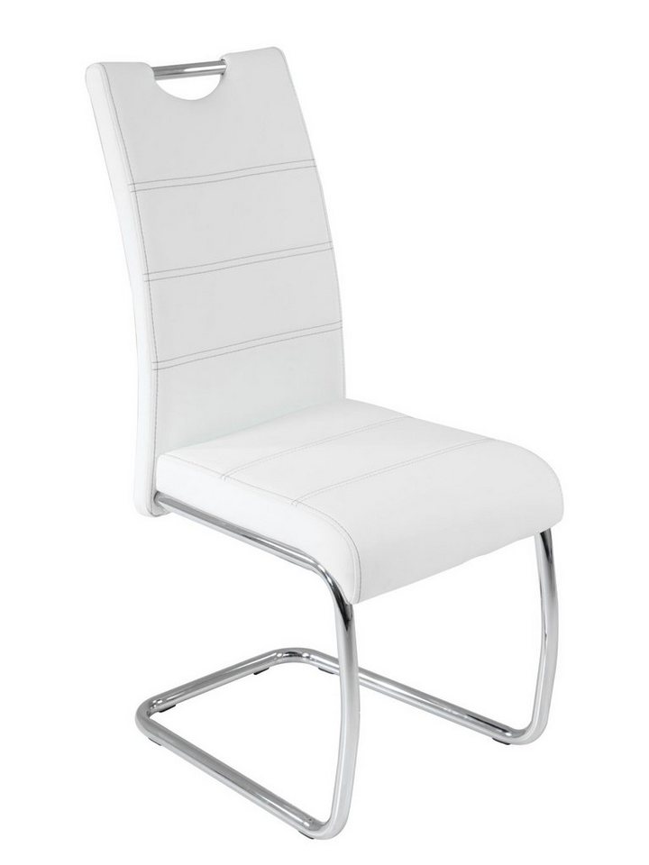 HARPER Esszimmerstuhl Freischwinger HARPER HANDA BHT 43x98x59 cm weiß Polsterstuhl HARPER Esszimmerstuhl Freischwinger HARPER HANDA BHT 43x98x59 cm weiß Polsterstuhl von HARPER
