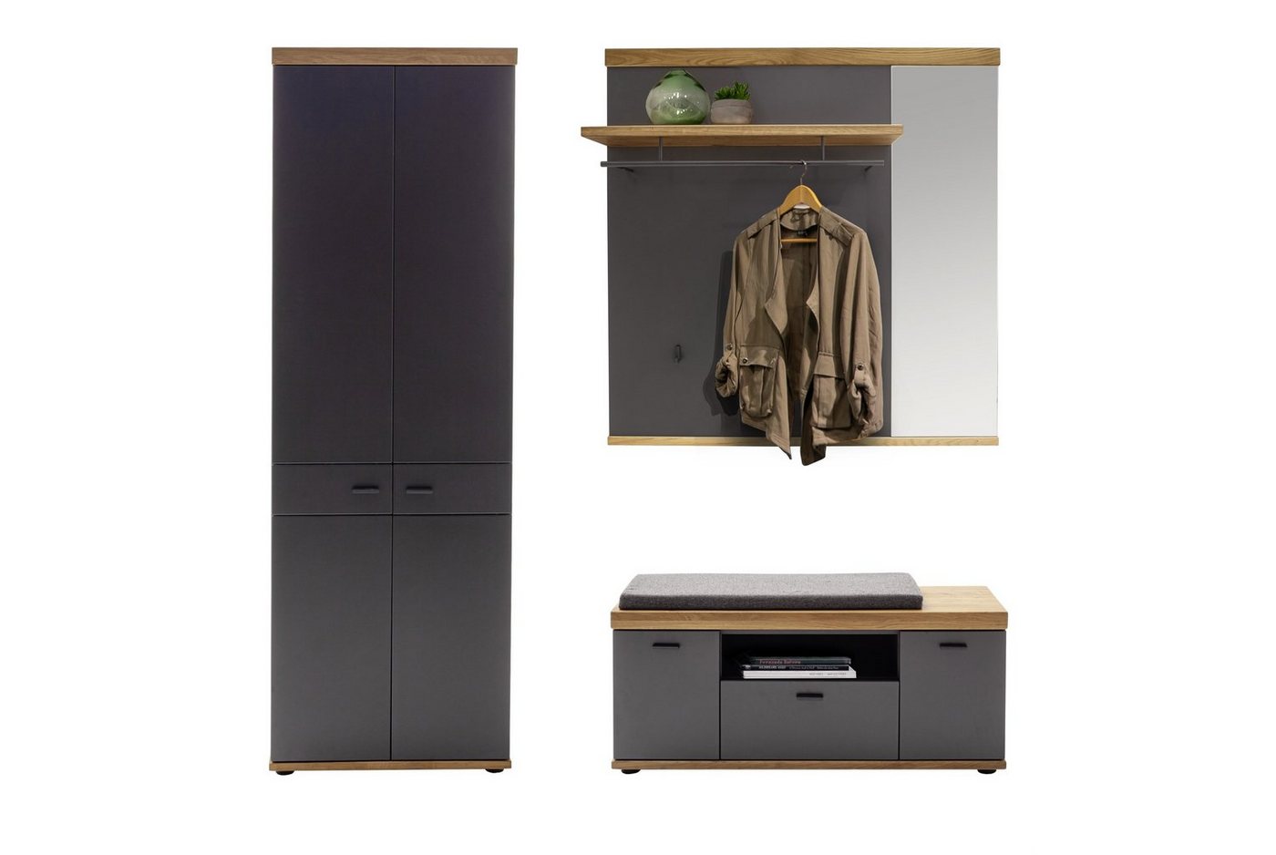 HARPER Garderobe Garderobe HARPER MEDELLIN BHT 195x211x37 cm braun Garderobenpaneel von HARPER