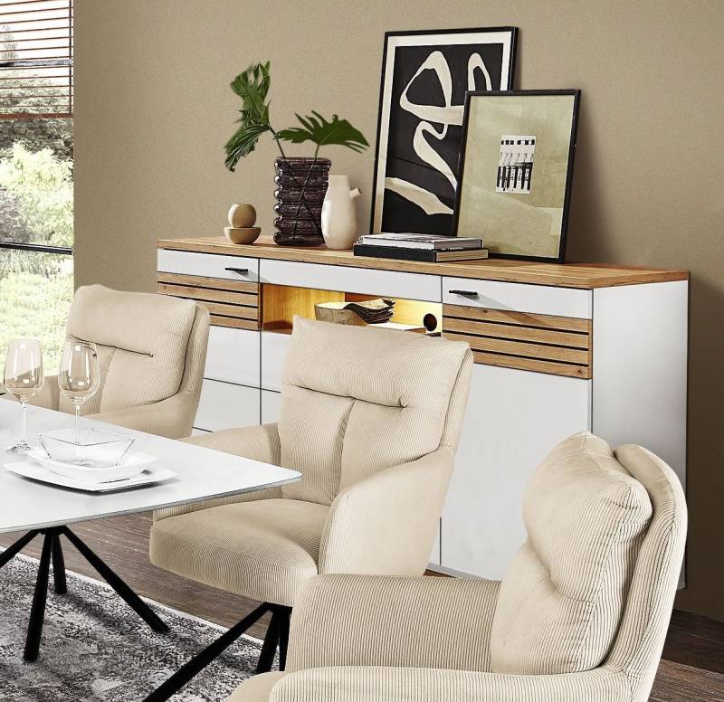 HARPER Sideboard Sideboard HARPER WENTWORTH BHT 175x97x47 cm weiß Kommode Bürokommode von HARPER
