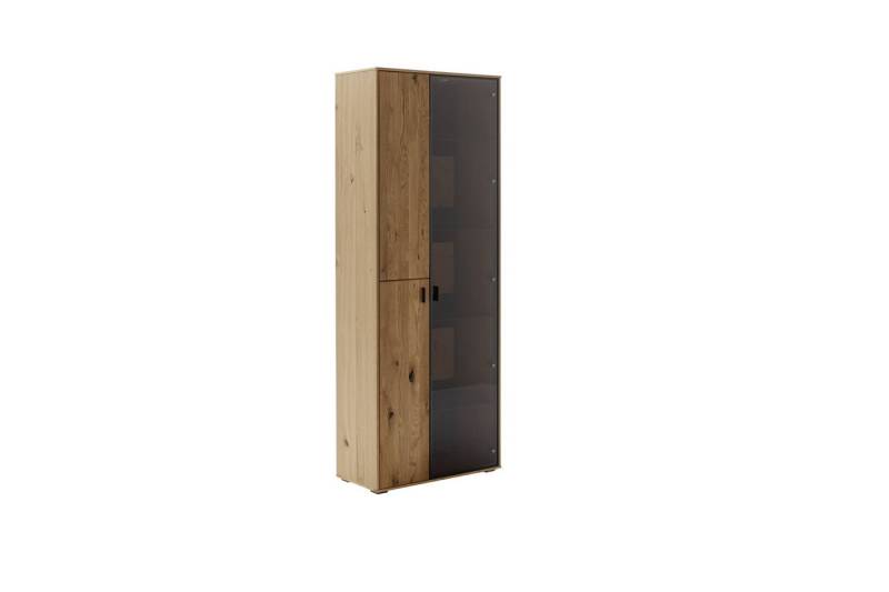 HARPER Vitrine Vitrine HARPER MACAPA BHT 82x210x41 cm braun Glasschrank von HARPER