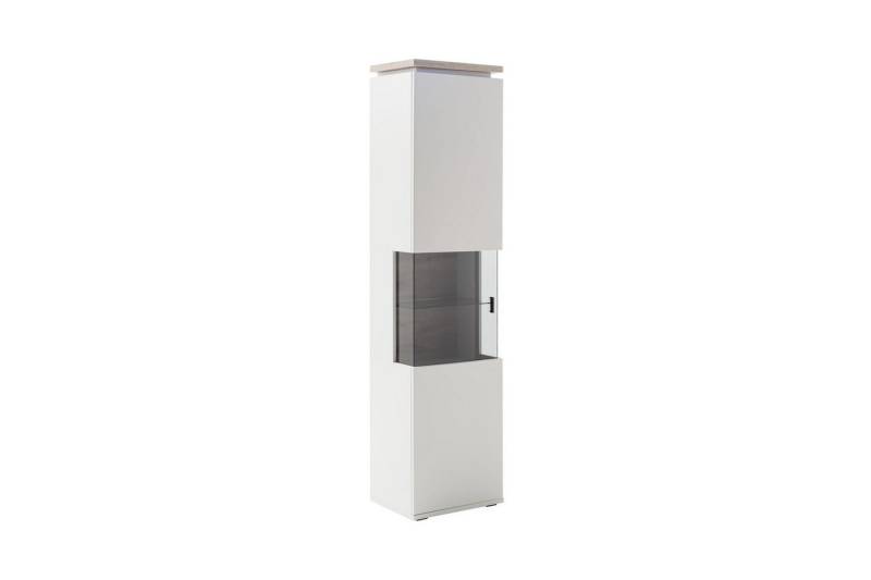 HARPER Vitrine Vitrine HARPER MANAGUA BHT 50x207x37 cm weiß Glasschrank von HARPER