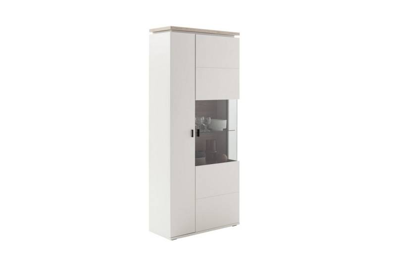 HARPER Vitrine Vitrine HARPER MANAGUA BHT 90x207x37 cm weiß Glasschrank von HARPER