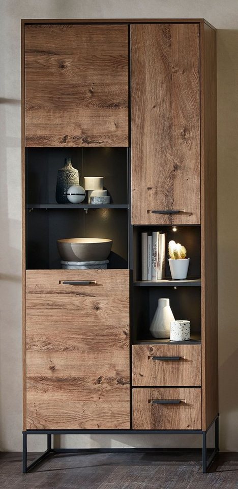 HARPER Vitrine Vitrine HARPER WAKEFIELD BHT 79x196x38 cm braun Glasschrank HARPER Vitrine Vitrine HARPER WAKEFIELD BHT 79x196x38 cm braun Glasschrank von HARPER