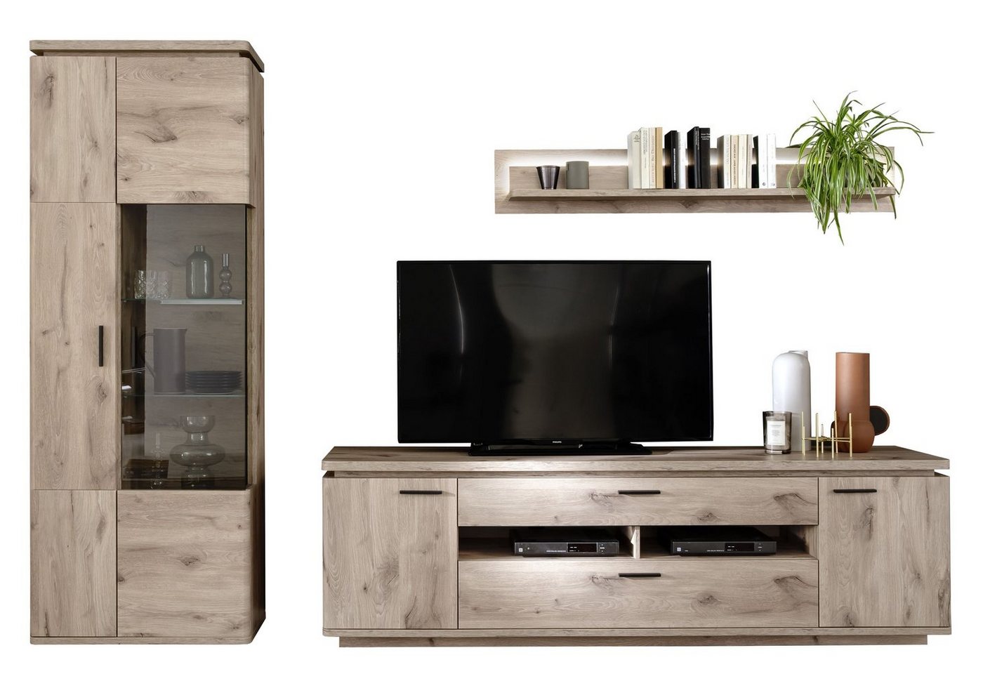 HARPER Wohnwand Wohnwand HARPER MARSEILLE BHT 295x209x50 cm Anbauwand von HARPER