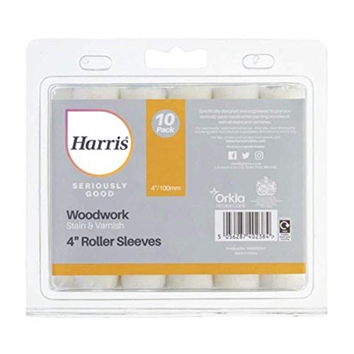 Harris Seriously Good Woodwork Beize & Lack 10,2 cm Mini-Rollerhülse, 10 Stück von HARRIS