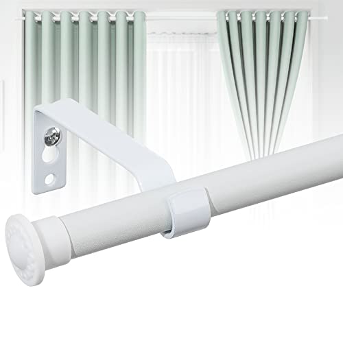 HARRMS 16mm Gardinenstange Ausziehbar, Weiß Matt, 76-152cm, Vorhangstange Scheibengardinenstange 1 läufig Wandmontage mit Halterungen und Endstücken für verdunklungsvorhänge Outdoorvorhänge HARRMS 16mm Gardinenstange Ausziehbar, Weiß Matt, 76-152cm, Vorhangstange Scheibengardinenstange 1 läufig Wandmontage mit Halterungen und Endstücken für verdunklungsvorhänge Outdoorvorhänge von Harrms