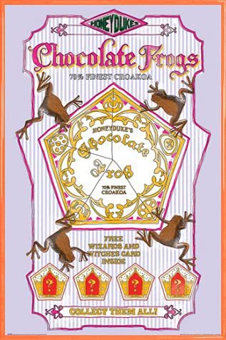 Harry Potter Poster Plakat | Bild und Kunststoff-Rahmen - Chocolate Frogs (91 x 61cm) von Harry Potter