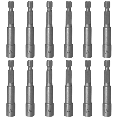 HARSKIYER 1/4 Zoll Magnetisches Steckschlüssel-Bit-Set, 10 Stück, Chrom-Vanadium-Stahl-Schlagbohrer, Schnellwechsel-Steckschlüssel-Adapter mit Sechskantschaft, 65 mm Länge HARSKIYER 1/4 Zoll Magnetisches Steckschlüssel-Bit-Set, 10 Stück, Chrom-Vanadium-Stahl-Schlagbohrer, Schnellwechsel-Steckschlüssel-Adapter mit Sechskantschaft, 65 mm Länge von HARSKIYER