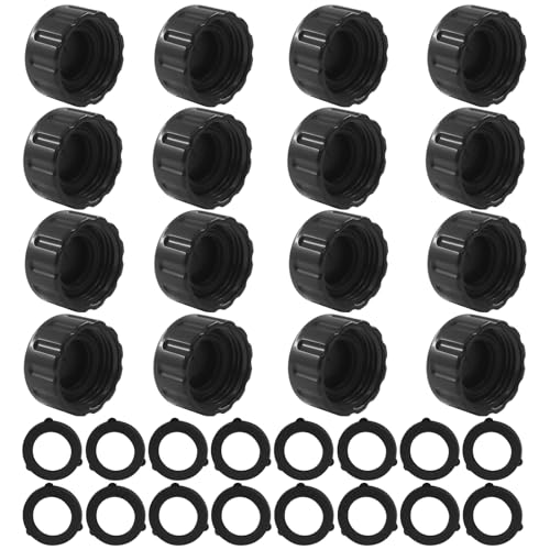 HARSKIYER 16 Stück Gartenschlauchkappe, 3/4 Zoll GHT Innengewinde Zapfhahn Abdeckungen mit 16 Gummidichtungen, auslaufsicheres Schutzset für Außenhähne und Schlauchlätzchen HARSKIYER 16 Stück Gartenschlauchkappe, 3/4 Zoll GHT Innengewinde Zapfhahn Abdeckungen mit 16 Gummidichtungen, auslaufsicheres Schutzset für Außenhähne und Schlauchlätzchen von HARSKIYER