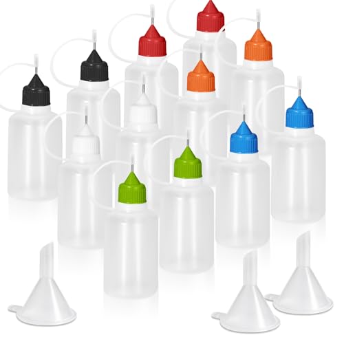 HARSKIYER 30 ml Präzisionsspitzen-Applikatorflasche, 6 Farben, feine Nadelspitze, Quetschflaschen mit 3 Mini-Trichtern, feiner Linienapplikator mit auslaufsicheren Kappen für Heimwerker, Farbe HARSKIYER 30 ml Präzisionsspitzen-Applikatorflasche, 6 Farben, feine Nadelspitze, Quetschflaschen mit 3 Mini-Trichtern, feiner Linienapplikator mit auslaufsicheren Kappen für Heimwerker, Farbe von HARSKIYER