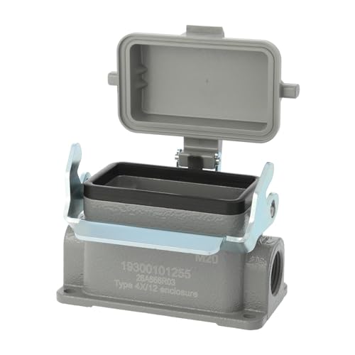 04300101255 Harting Han 10B Sockelgehäuse niedrig, 1xM20 seitlicher Kabelabgang, mit 1 Längsbügel mit Schutzkappe Kunststoff - 1 Stück 04300101255 Harting Han 10B Sockelgehäuse niedrig, 1xM20 seitlicher Kabelabgang, mit 1 Längsbügel mit Schutzkappe Kunststoff - 1 Stück von HARTING