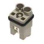 09120022655 Harting Han Q2/0 Stifteinsatz (M) Axialschraubanschluss, 2-polig+PE 400V, 40A - 1 Stück von HARTING