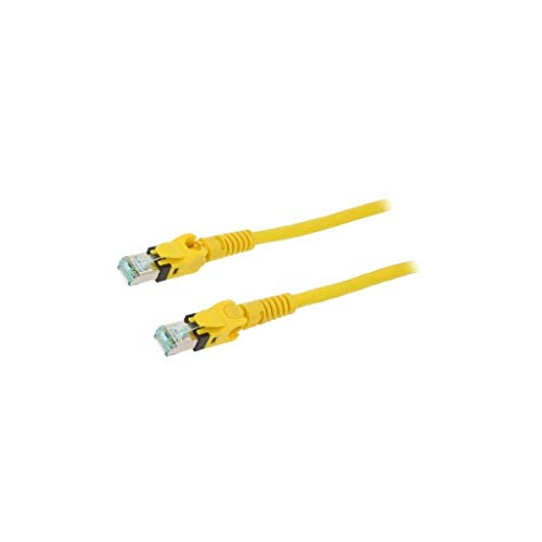 09488485745010 Patch Cord S/FTP 6a Stranded Cu PUR Yellow 1m Halogen Free Hartin von HARTING