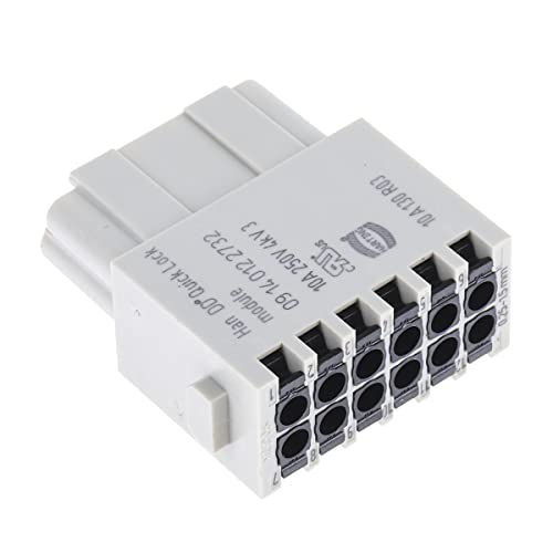 HARTING Han-Modular Robustes Power Steckverbinder-Modul, 12-polig 10A Buchse, Schnellverriegelungsmodul von HARTING