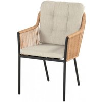 Cairo Twisted Wicker Dining Stuhl mit schwarzem Gestell inkl. Sitz- und Rückenkissen - Hartman Cairo Twisted Wicker Dining Stuhl mit schwarzem Gestell inkl. Sitz- und Rückenkissen - Hartman von HARTMAN