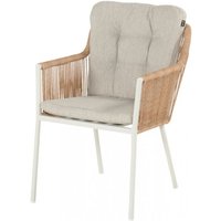 Cairo Twisted Wicker Dining Stuhl mit weißem Gestell inkl. Sitz- und Rückenkissen - Hartman Cairo Twisted Wicker Dining Stuhl mit weißem Gestell inkl. Sitz- und Rückenkissen - Hartman von HARTMAN