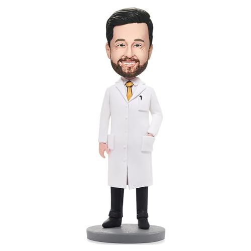 HARVEST HOUSE Benutzerdefinierte Wackelkopf-Figur, Personalisierte Wackelkopf Tragen von Arztkleidung von HARVEST HOUSE