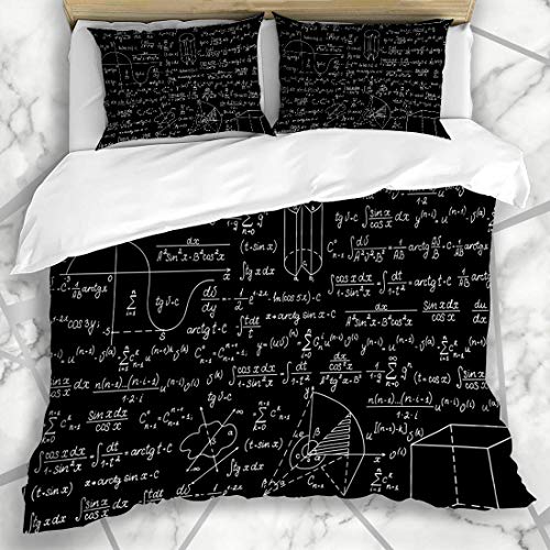 HARXISE Bettwäsche - Bettwäscheset Handschrifts-Formel-mathematische geometrische Diagramm-Mathe-Physik-Problem-komplexe Muster-Tafel Mikrofaser weich dreiteilig Mit 2 Kissenbezügen 135 * 200 HARXISE Bettwäsche - Bettwäscheset Handschrifts-Formel-mathematische geometrische Diagramm-Mathe-Physik-Problem-komplexe Muster-Tafel Mikrofaser weich dreiteilig Mit 2 Kissenbezügen 135 * 200 von HARXISE