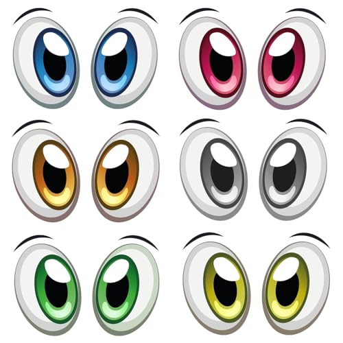 HARY 6 Paar Lustige Aufkleber Witterungsbeständige Lustige Sticker Selbstklebende Augen Aufkleber mähroboter HARY 6 Paar Lustige Aufkleber Witterungsbeständige Lustige Sticker Selbstklebende Augen Aufkleber mähroboter von HARY