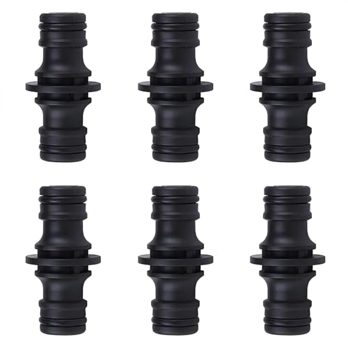 HARY 6 Stück Gardena Kupplung,Schlauch Kupplung Gardena Kupplung 1/2 Zoll Extender Verlängerung Kupplung Zwei Wege Kupplung für Garten und Haus Schlauch von HARY