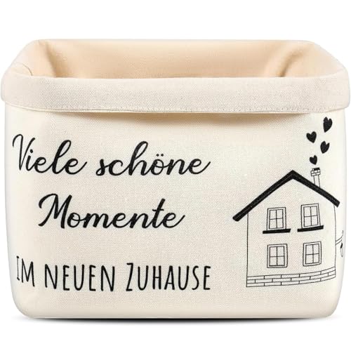 HARY Brotkorb aus Stoff Viele schöne Momente – Moderner Brötchenkorb aus Bio-Baumwolle | Einzugsgeschenk Wohnung mit Kleeblatt-Muster | 38x22x16cm | Praktisch & Dekorativ von HARY