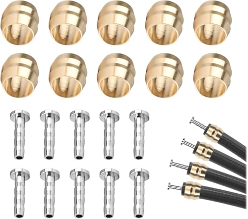 HARY Scheibenbremse Olive Einsatz Shimano Olive und Pin 10er Set Kompatibel mit BH90 Hydraulikschlauch Bremsleitung Hydraulische Scheibenbremsschlauch von HARY
