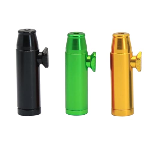 Schnupftabak-Kugelschnorter, tragbarer Metall-Schnüffelschnorter mit Mini-Trichter, Schnüffelschnüffel-Puderbehälter, auslaufsicheres Schnüffel-Set für Outdoor-Reisen, 3 Stück von HARY