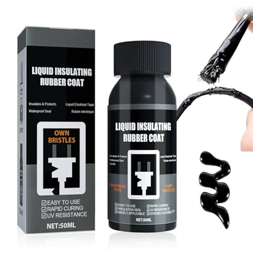 HASAIKA® Flüssiges Isolierband Wasserdicht, Flüssig Isolierender Kleber, Wasserfester Isolierkleber, Elektrisches Isolierband für Flüssige Isolierung zur Elektronischen (schwarz) von HASAIKA