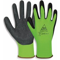 HASE SAFETY GLOVES Latex-Arbeitshandschuhe SuperFlex, EN388, EN 420, Größe 10, grün von HASE SAFETY GLOVES