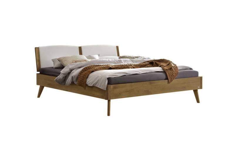 HASENA Bettgestell Hasena Lounge Fabro Bettgestell Massivholz Kopfteil gepolstert von HASENA