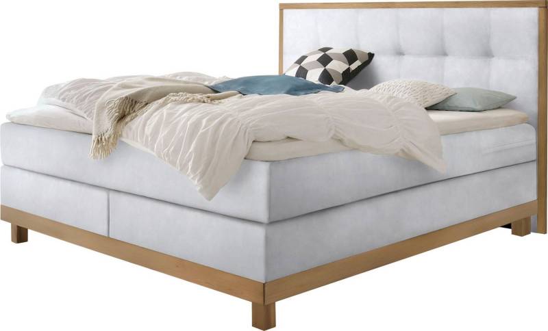HASENA Boxspringbett Chalet, Boxspringbett, Kopfteil in massiver Eiche, Eichenrahmen mit Füssen von HASENA