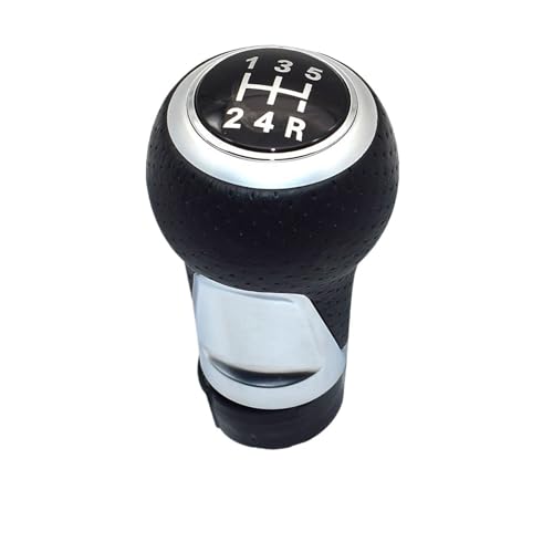 HASGTFM 12-mm-Schaltknauf-Hebelstab for Audi A3 A4 B6 B7 B8 A6 S4 8K A5 8T Q5 8R S Line/Ibiza 6J Seat Leon Golf MK4 Passat(Silver 5 Speed-1) von HASGTFM
