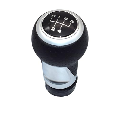 HASGTFM 12-mm-Schaltknauf-Hebelstab for Audi A3 A4 B6 B7 B8 A6 S4 8K A5 8T Q5 8R S Line/Ibiza 6J Seat Leon Golf MK4 Passat(Silver 5 Speed-2) von HASGTFM