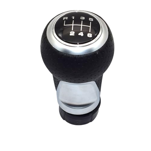 HASGTFM 12-mm-Schaltknauf-Hebelstab for Audi A3 A4 B6 B7 B8 A6 S4 8K A5 8T Q5 8R S Line/Ibiza 6J Seat Leon Golf MK4 Passat(Silver 6 Speed) von HASGTFM