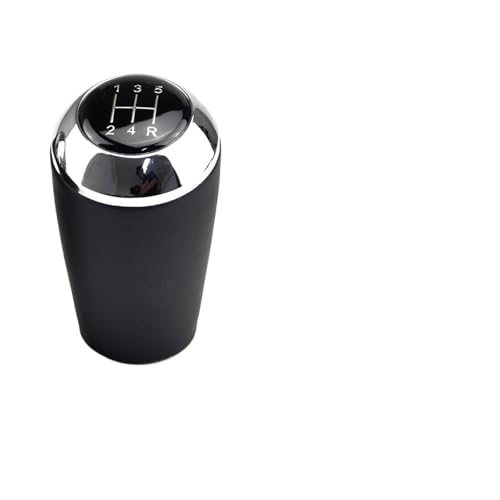 HASGTFM 5/6-Gang-Schaltknauf, passend for MAZDA 3 BK BL 5 CR CW 6 II GH CX-7 ER MX-5 NC III MT Lederhebelarm-Stick Headball-Zubehör(Silver 5 Speed A) von HASGTFM