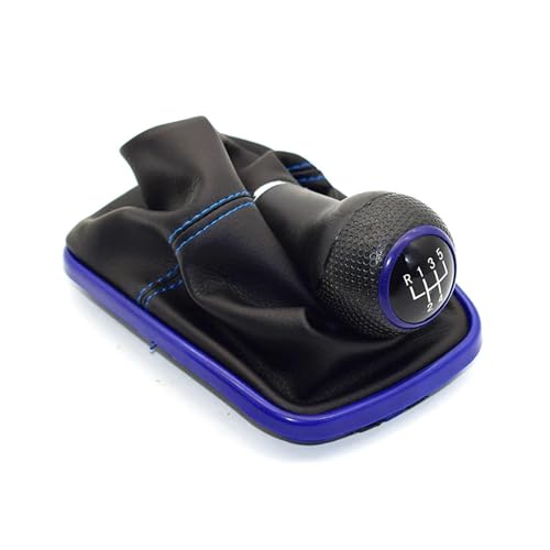 HASGTFM 5/6 gang Manuelle Auto Styling Schaltknauf Hebel Leder Gamasche Boot Kragen fit for Volkswagen Golf MK4 IV GTI R32 Jetta Bora(5 Speed-02) von HASGTFM