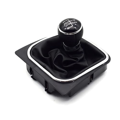 HASGTFM 5 6-Gang-Leder-Auto-Schaltknauf-Stick-Abdeckung, passend for VW Golf MK5 MK6 6 Rabbit Jetta 2010 2011–2014(P 5 Speed) von HASGTFM