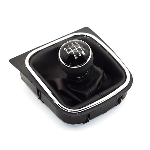 HASGTFM 5 6-Gang-Leder-Auto-Schaltknauf-Stick-Abdeckung, passend for VW Golf MK5 MK6 6 Rabbit Jetta 2010 2011–2014(P 6 Speed) von HASGTFM