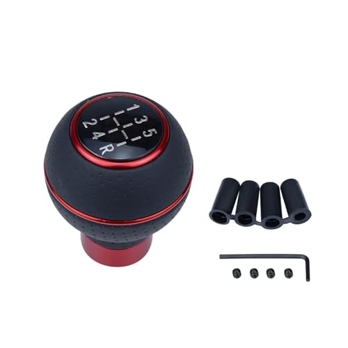 HASGTFM 5-Gang-Aluminium-Universal-Auto-Schaltknauf M8 M10 M11 M12 Passend for Schaltgetriebe Automatikgetriebe-Niveauknopf Schalthebel(Black 01) von HASGTFM