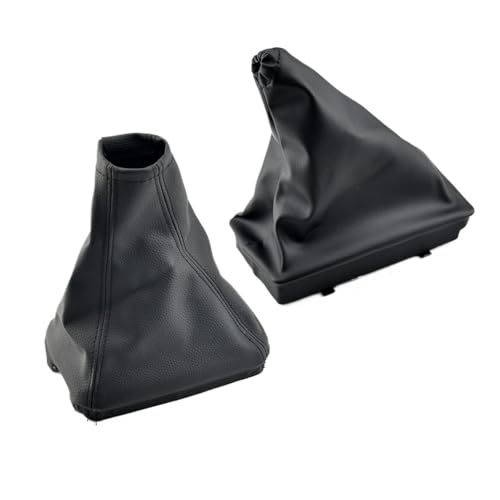 HASGTFM 5-Gang-Auto-Komplett-Schaltknauf, Handbremsgehäuse, Gamasche, Kofferraumabdeckung, passend for Opel, for CORSA C (01–06), B (04–12), (01–11)(Combo 2Pcs) von HASGTFM