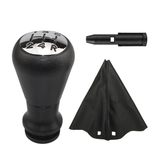 HASGTFM 5-Gang-Auto-Schaltknauf, passend for Peugeot 307 206 207 406 5008 3008, for Citroen C2 C3 C4 Sega Triumph Senna Elysee Picasso(Silver-5 Speed) von HASGTFM