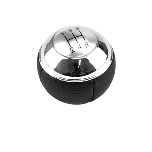 HASGTFM 5-Gang-Auto-Schaltknauf mit manuellem Schalthebel, passend for Mini R50 2000–2006, Cabrio R52 2002–2008(Silver 5 Speed) von HASGTFM